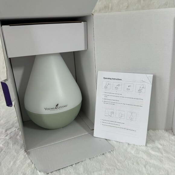 Young Living Dewdrop Essential Oil Ultrasonic Diffuser NIB Green - Picture 5 of 5